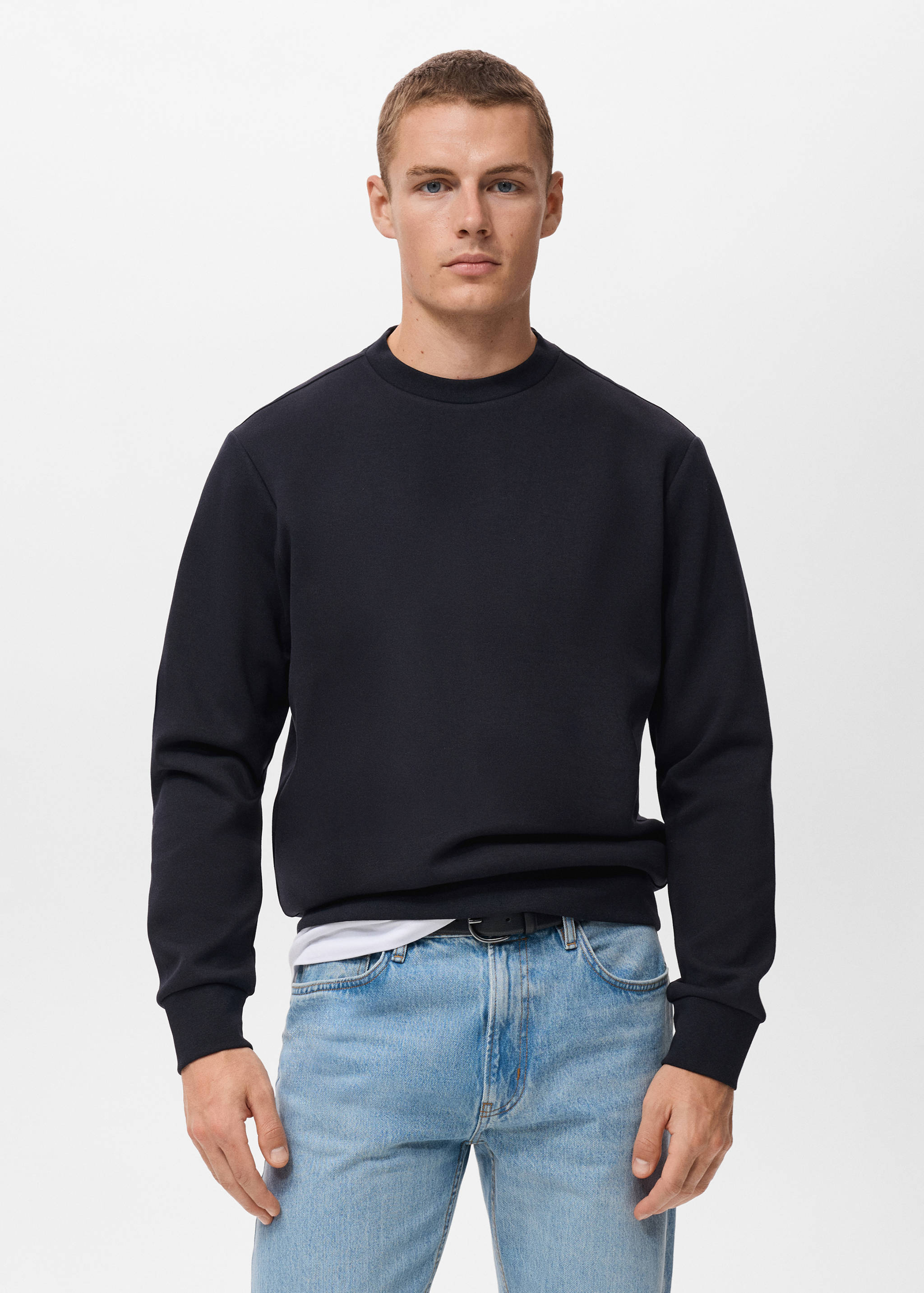 Regular-fit cotton sweatshirt - Medium plane