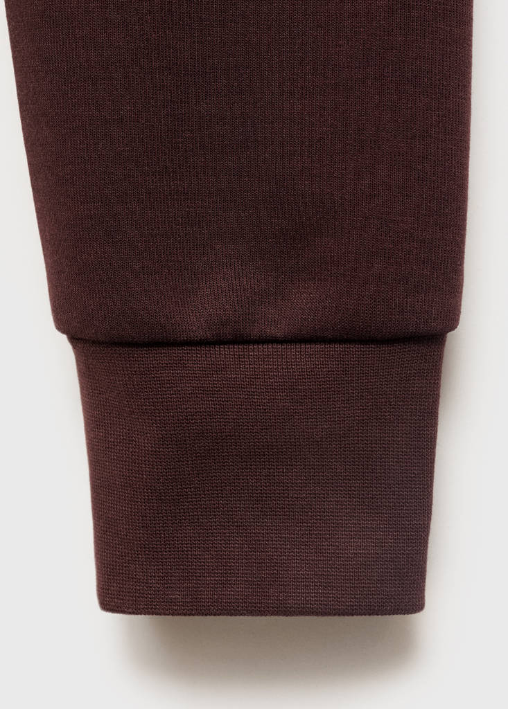 Regular-fit cotton sweatshirt — Wine