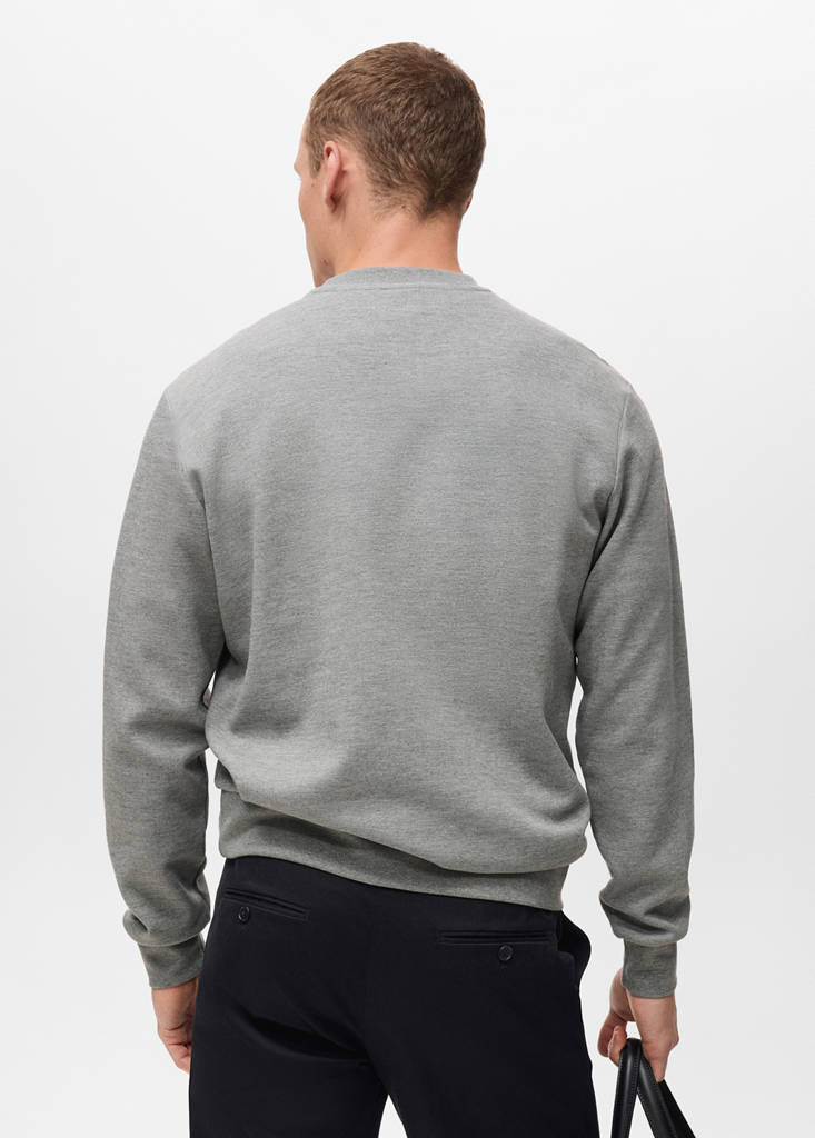 Regular-fit cotton sweatshirt — Medium Heather Grey