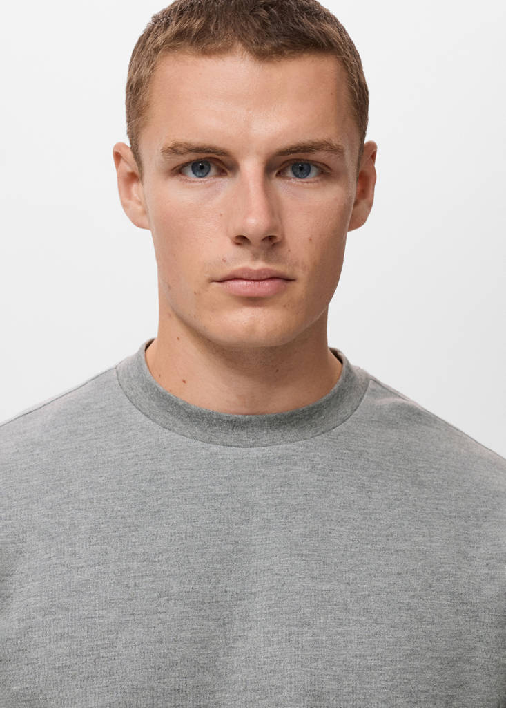 Regular-fit cotton sweatshirt — Medium Heather Grey