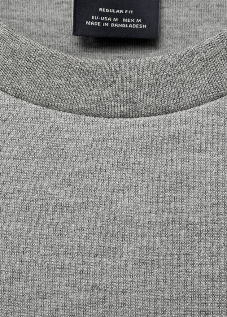 Regular-fit cotton sweatshirt — Medium Heather Grey