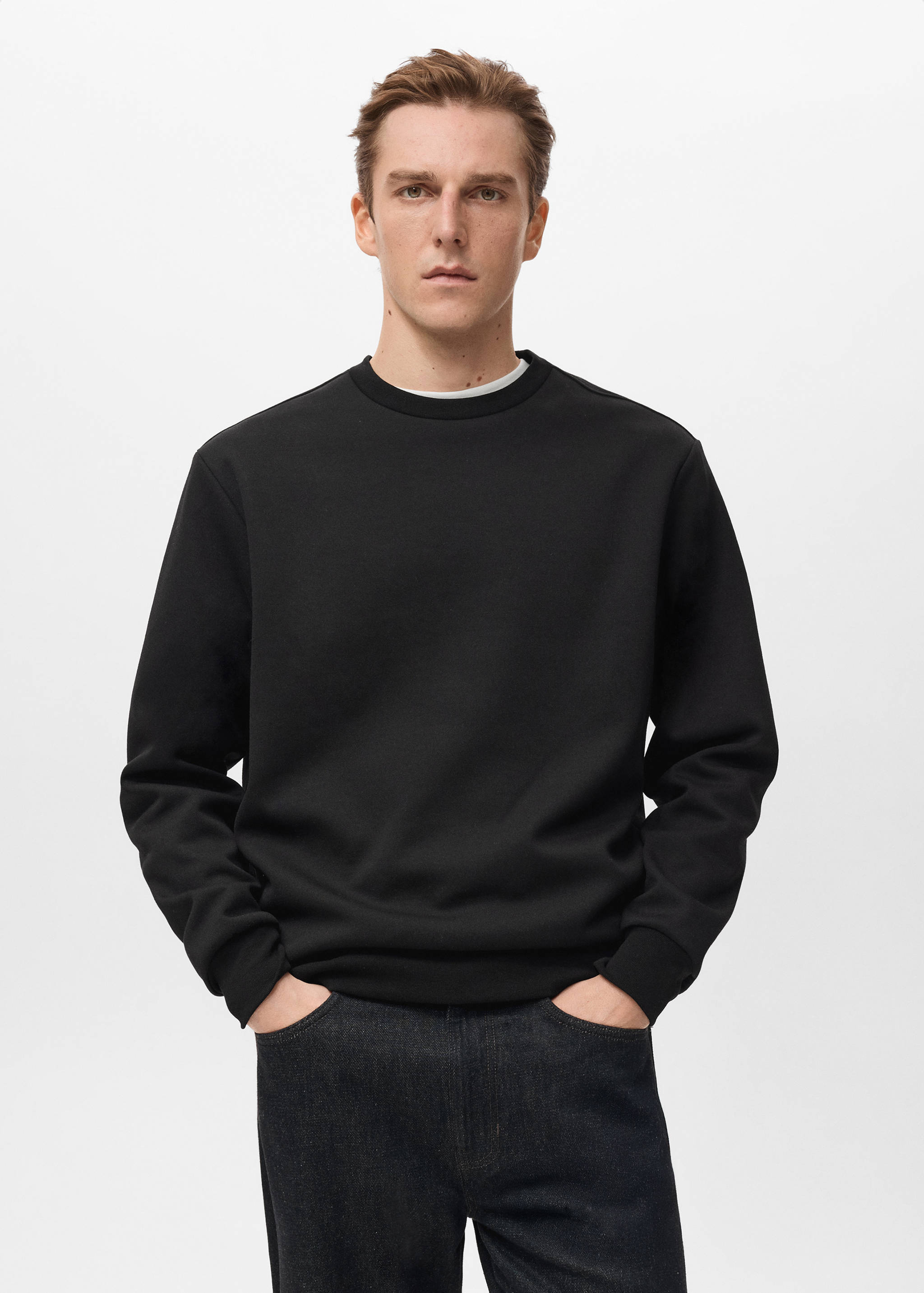 Regular-fit cotton sweatshirt - Medium plane