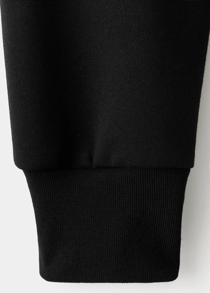 Regular-fit cotton sweatshirt — Black