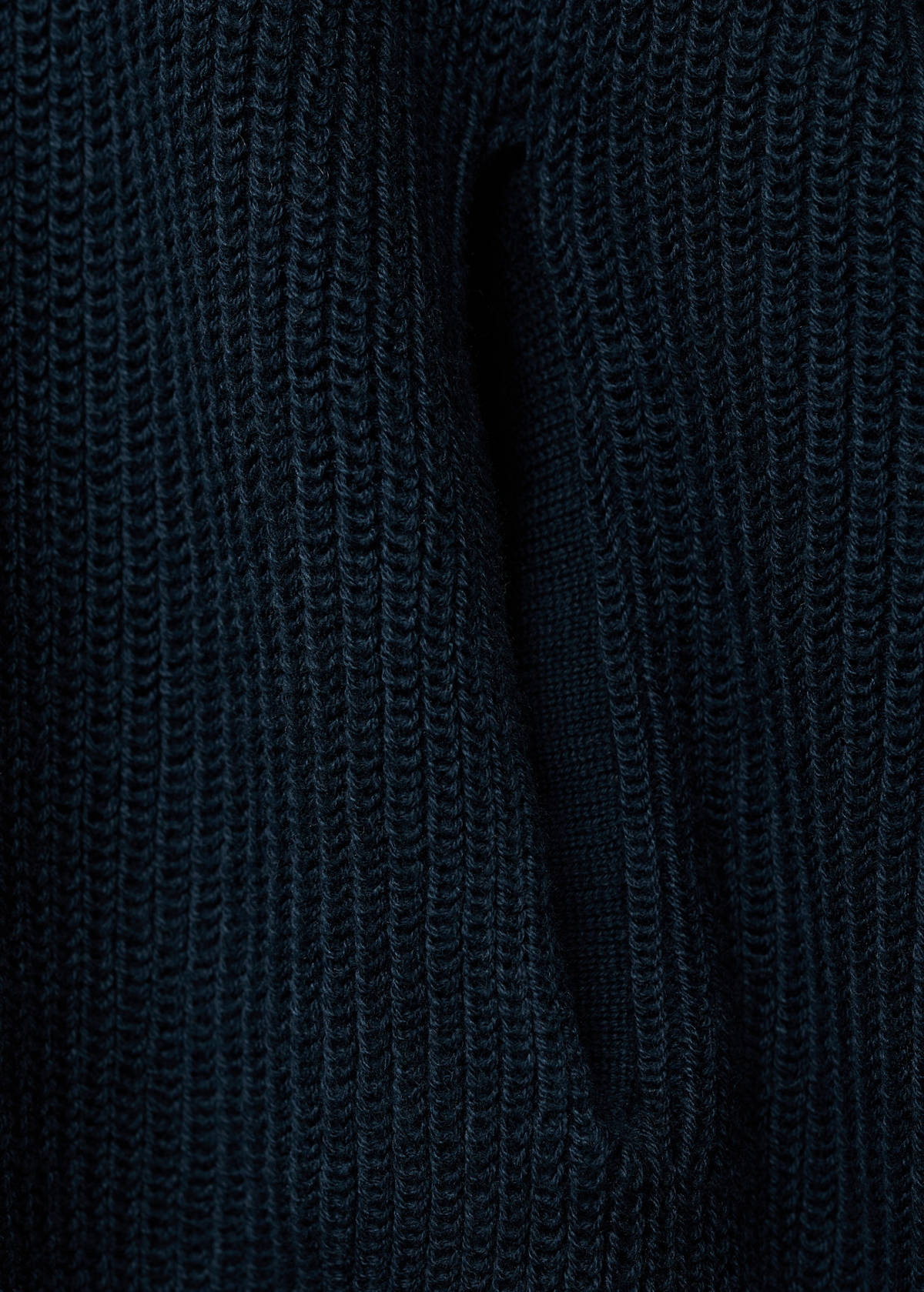 Hooded knit sweater — Navy