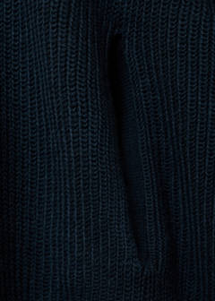 Hooded knit sweater — Navy 5