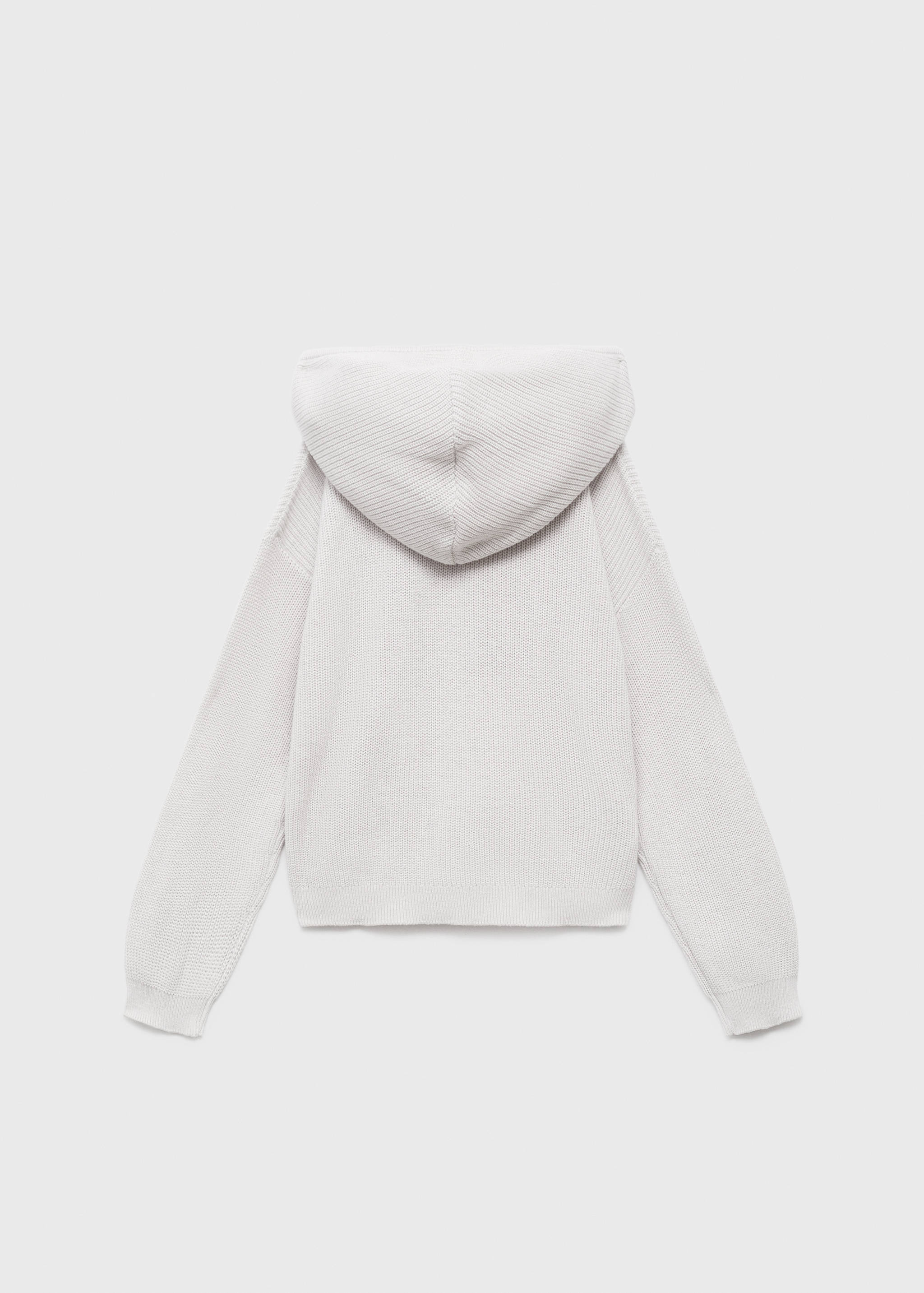 Hooded knit sweater - Reverse of the article
