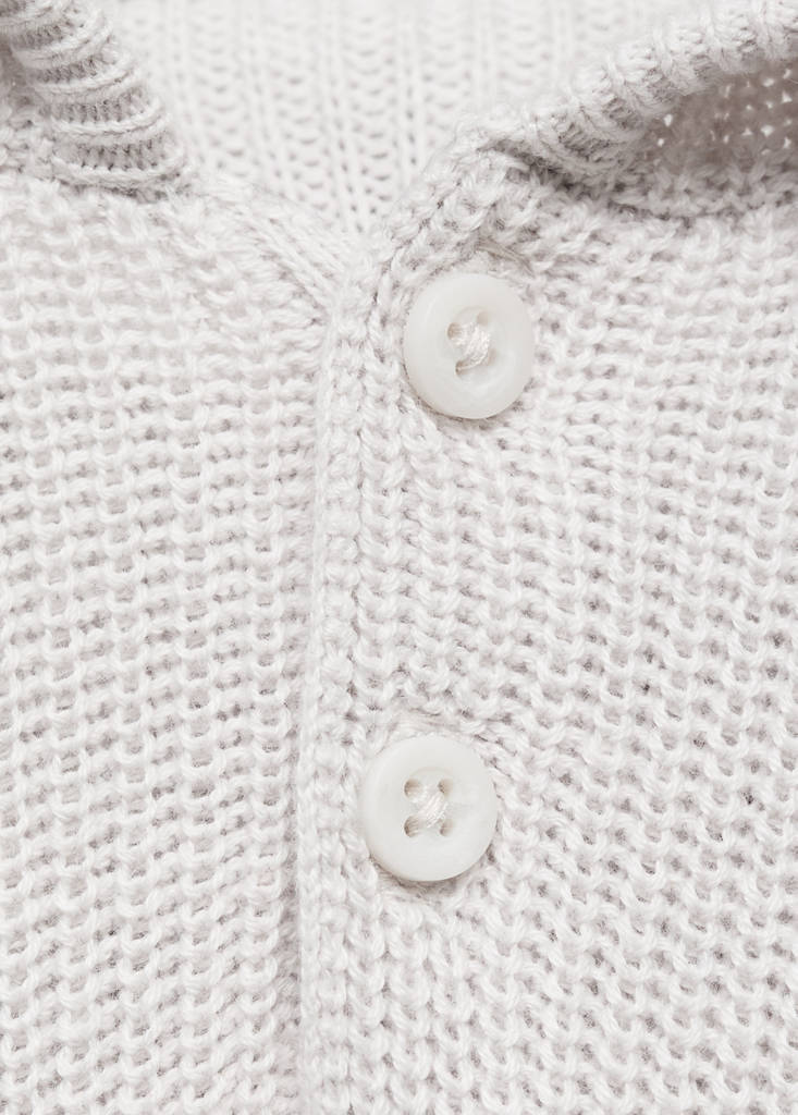 Hooded knit sweater — Light/Pastel Grey