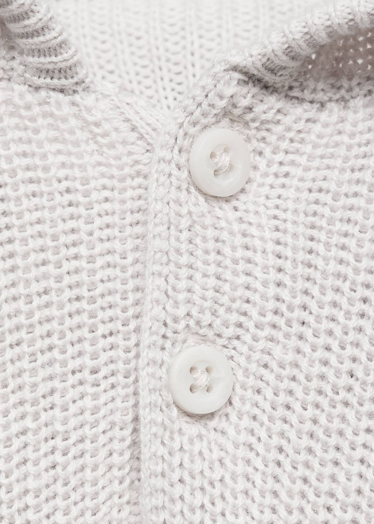 Hooded knit sweater — Light/Pastel Grey