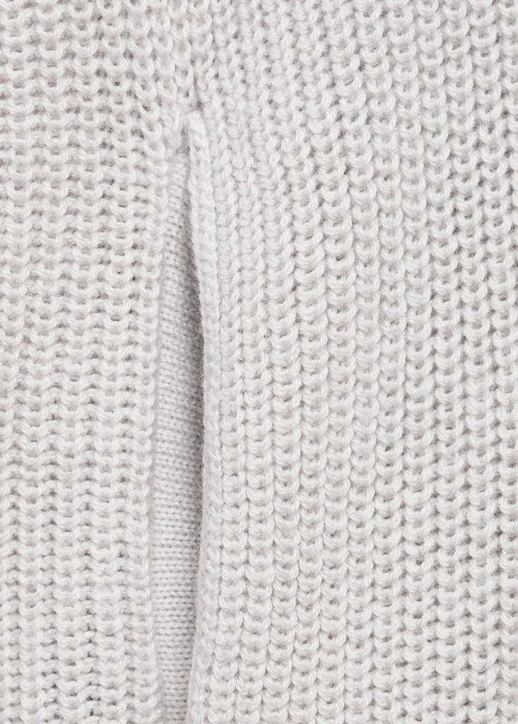 Hooded knit sweater — Light/Pastel Grey