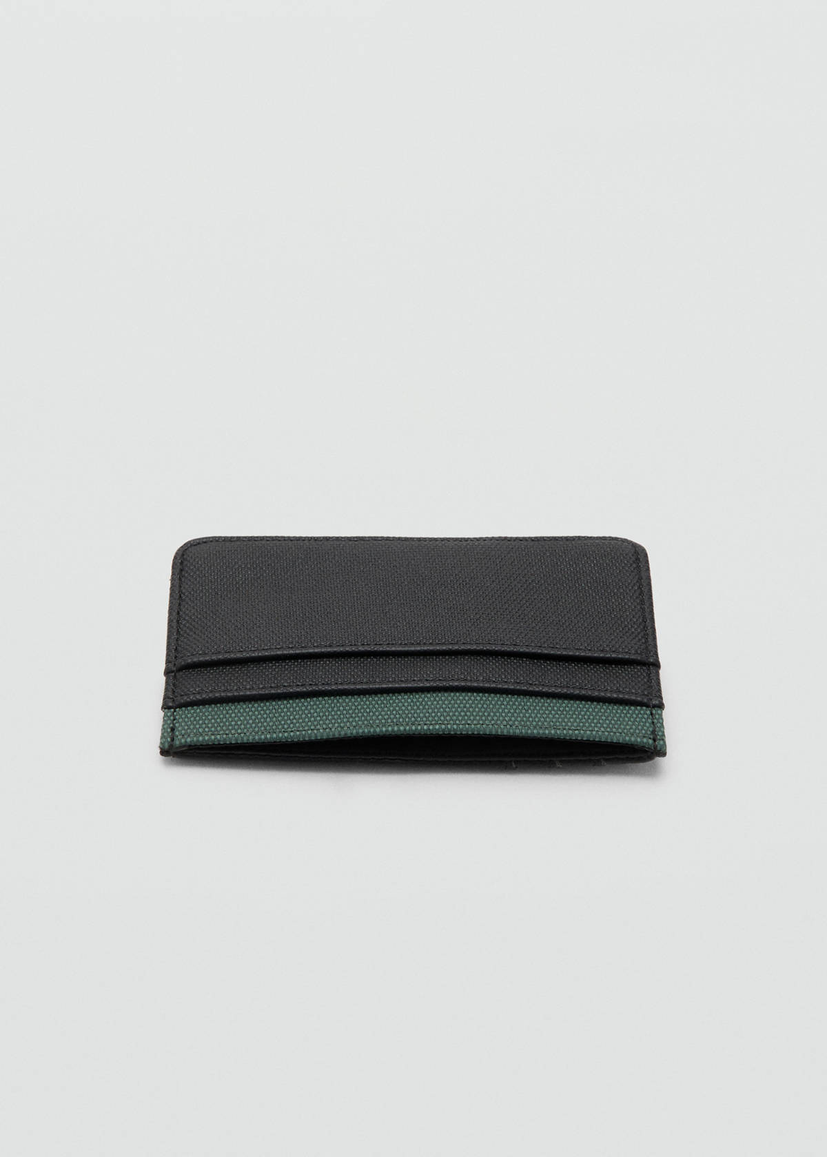 Bicolour cardholder — Black