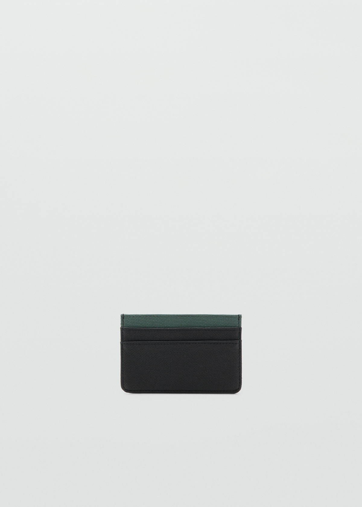 Bicolour cardholder — Black
