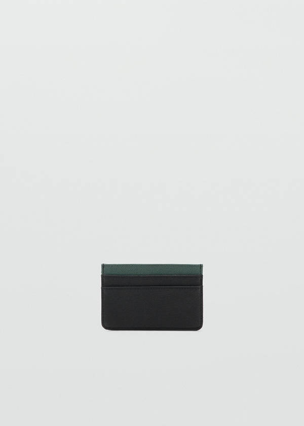 Bicolour cardholder — Black