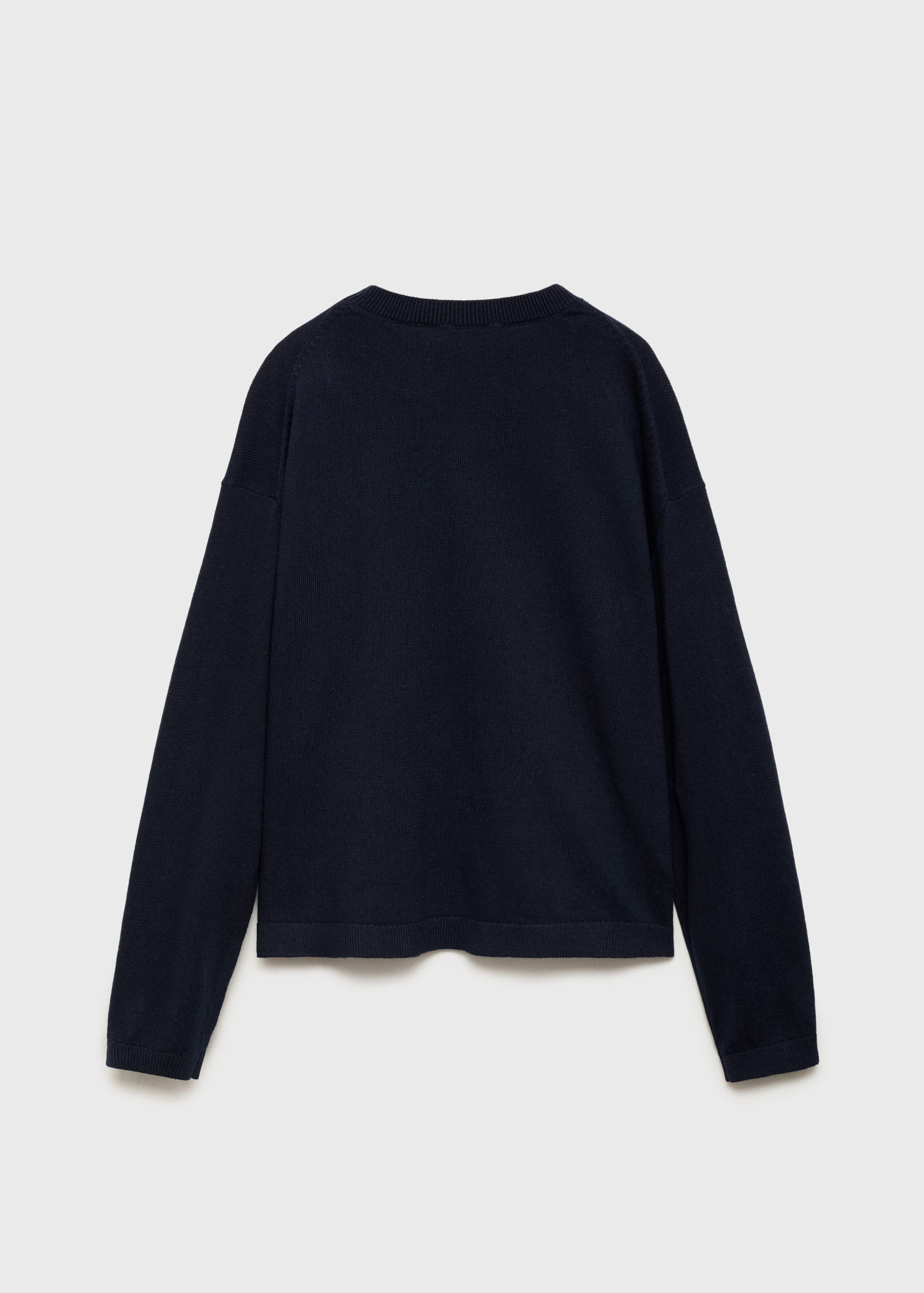 Decorative seams cotton sweater - Reverse of the article