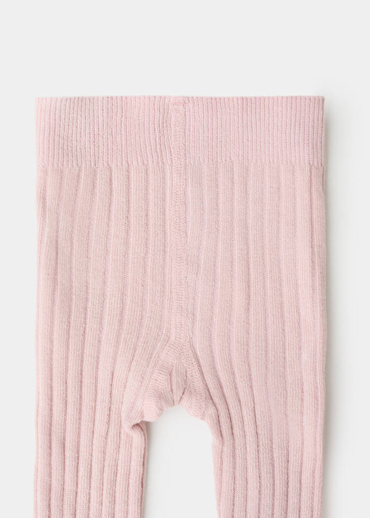 Ribbed tights — Light Pink