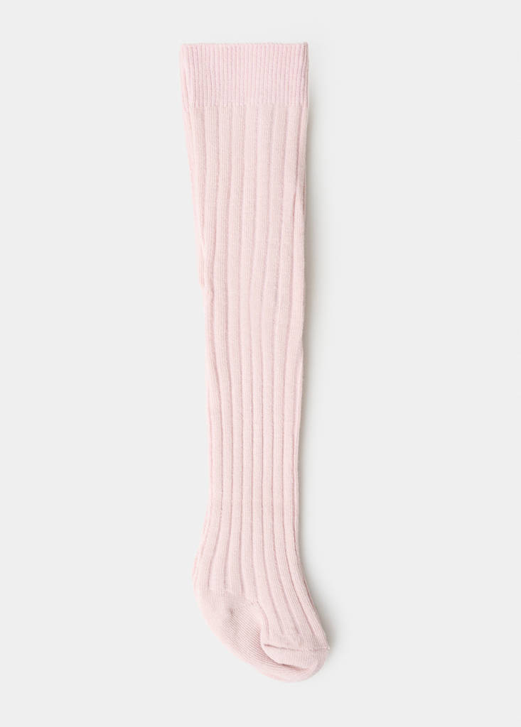 Ribbed tights — Light Pink