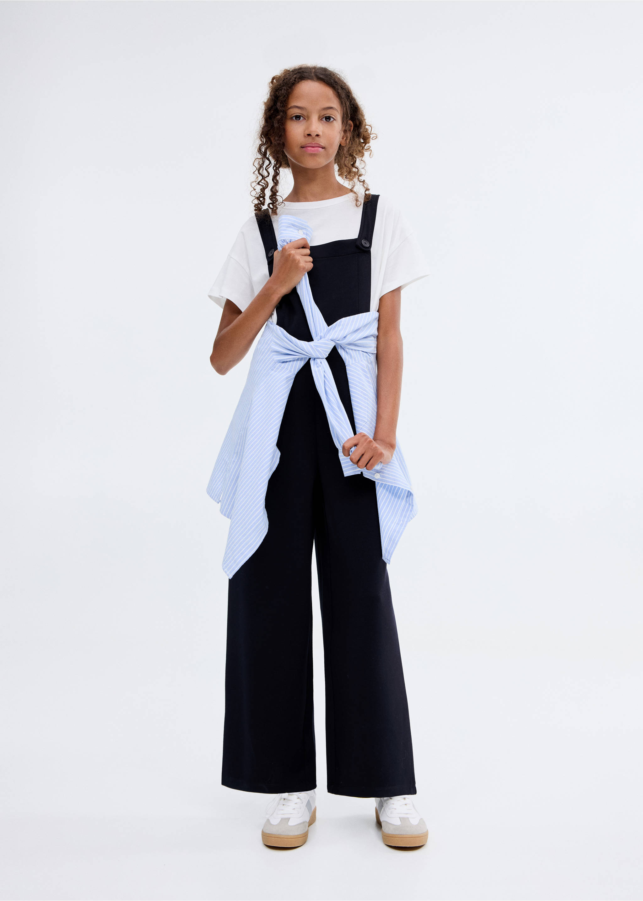 Long knitted dungarees - General plane, Navy. Ref: 17084437-00.