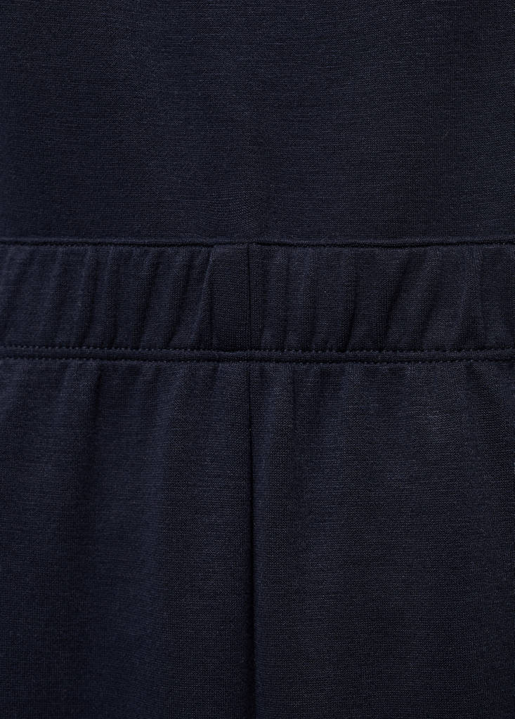 Long knitted dungarees — Navy
