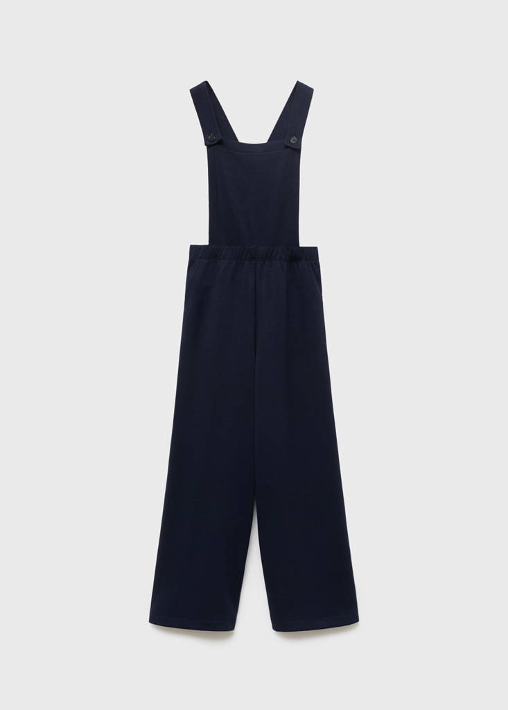 Long knitted dungarees — Navy
