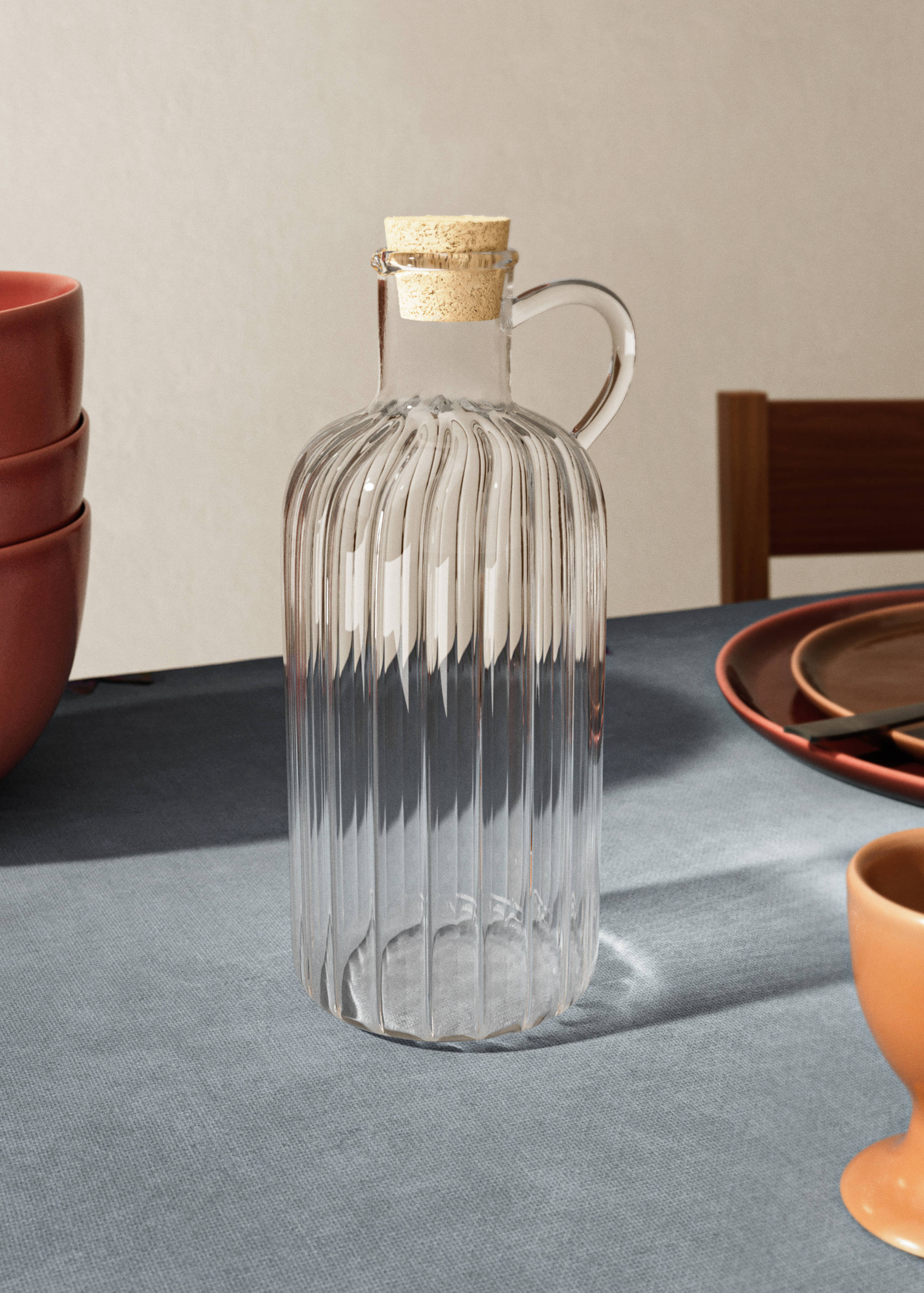 Borosilicate oil dispenser with handle - General plane