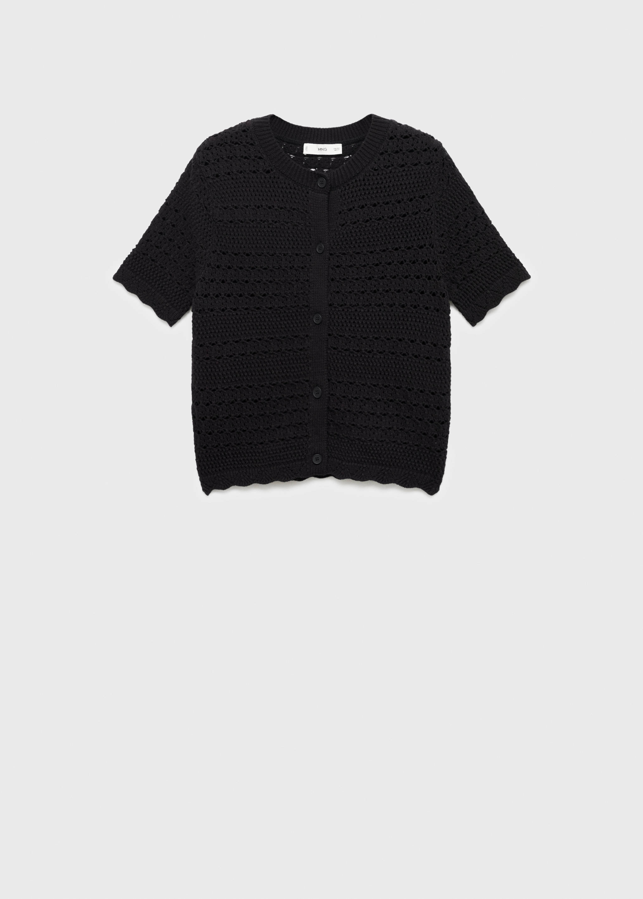 Short-sleeved crochet cardigan - Article without model