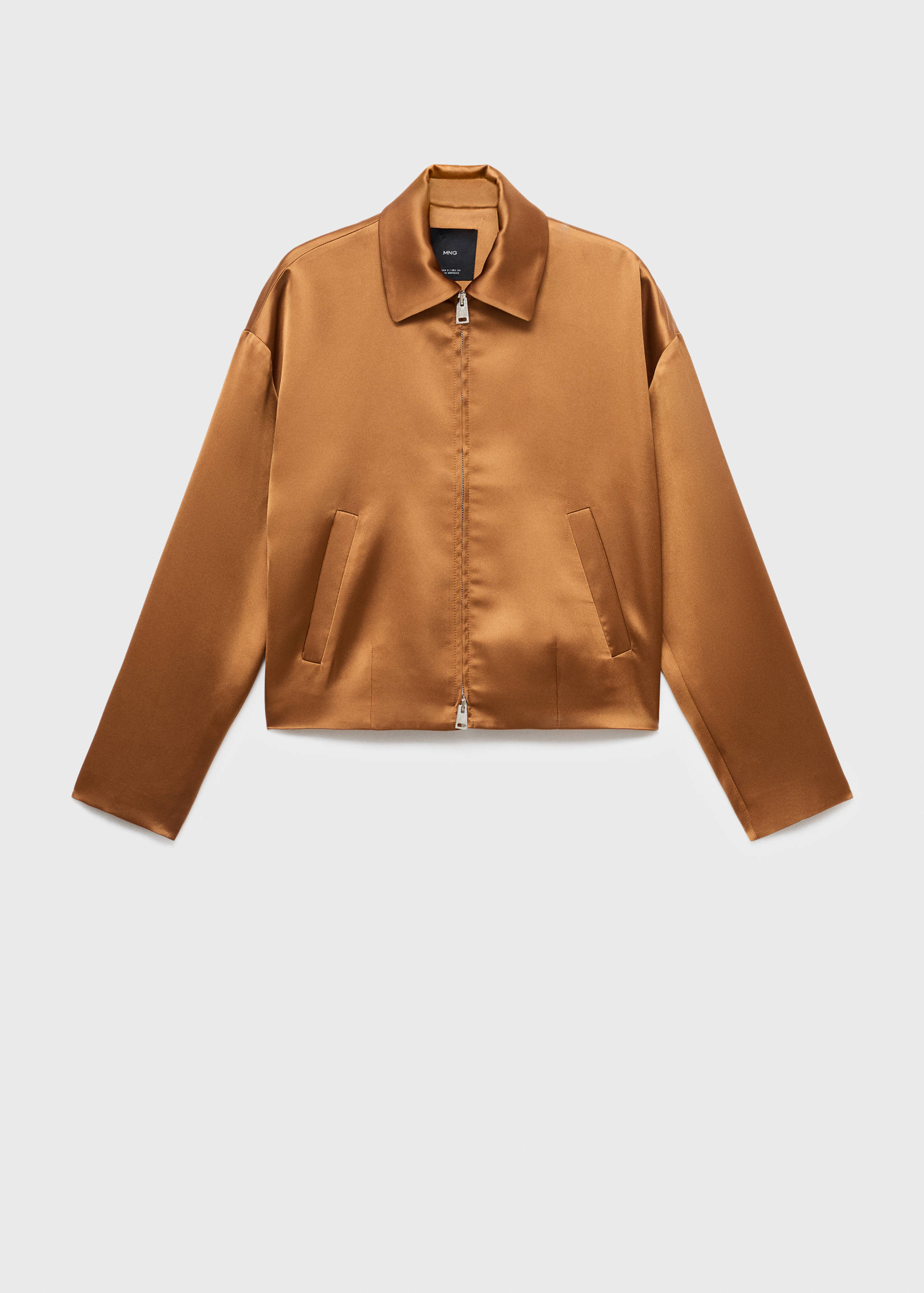 Satin jacket with pockets - Article without model