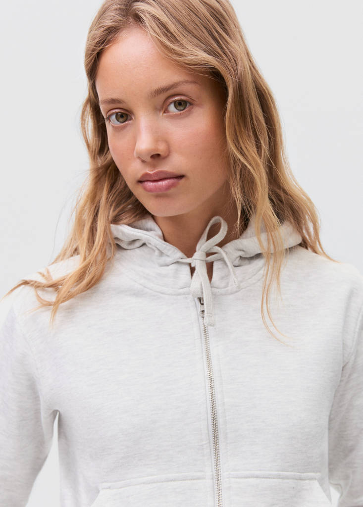 Zipped hoodie — Light Heather Grey