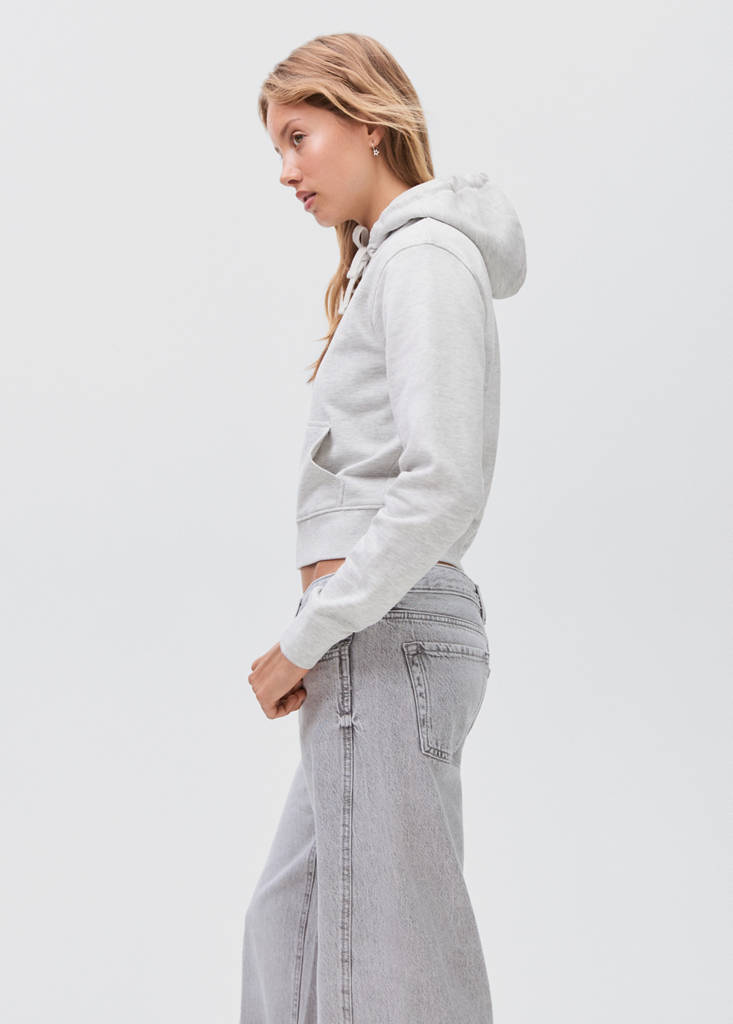 Zipped hoodie — Light Heather Grey