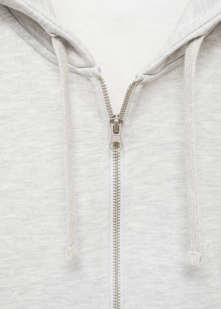 Zipped hoodie — Light Heather Grey