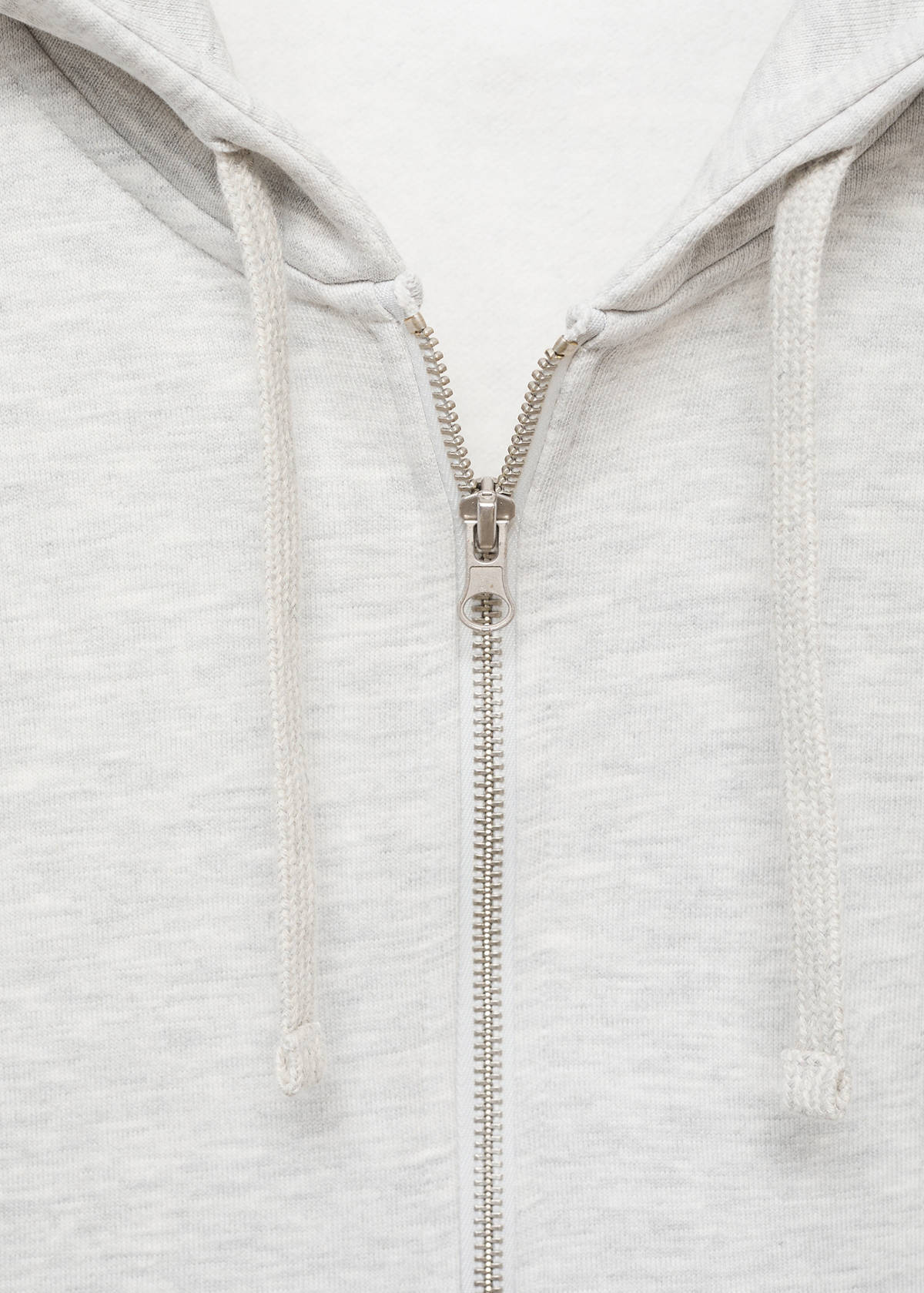 Zipped hoodie — Light Heather Grey