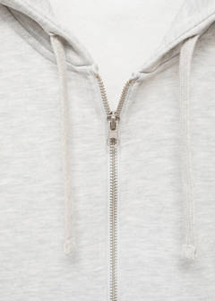 Zipped hoodie — Light Heather Grey 8