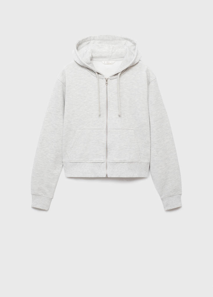 Zipped hoodie — Light Heather Grey