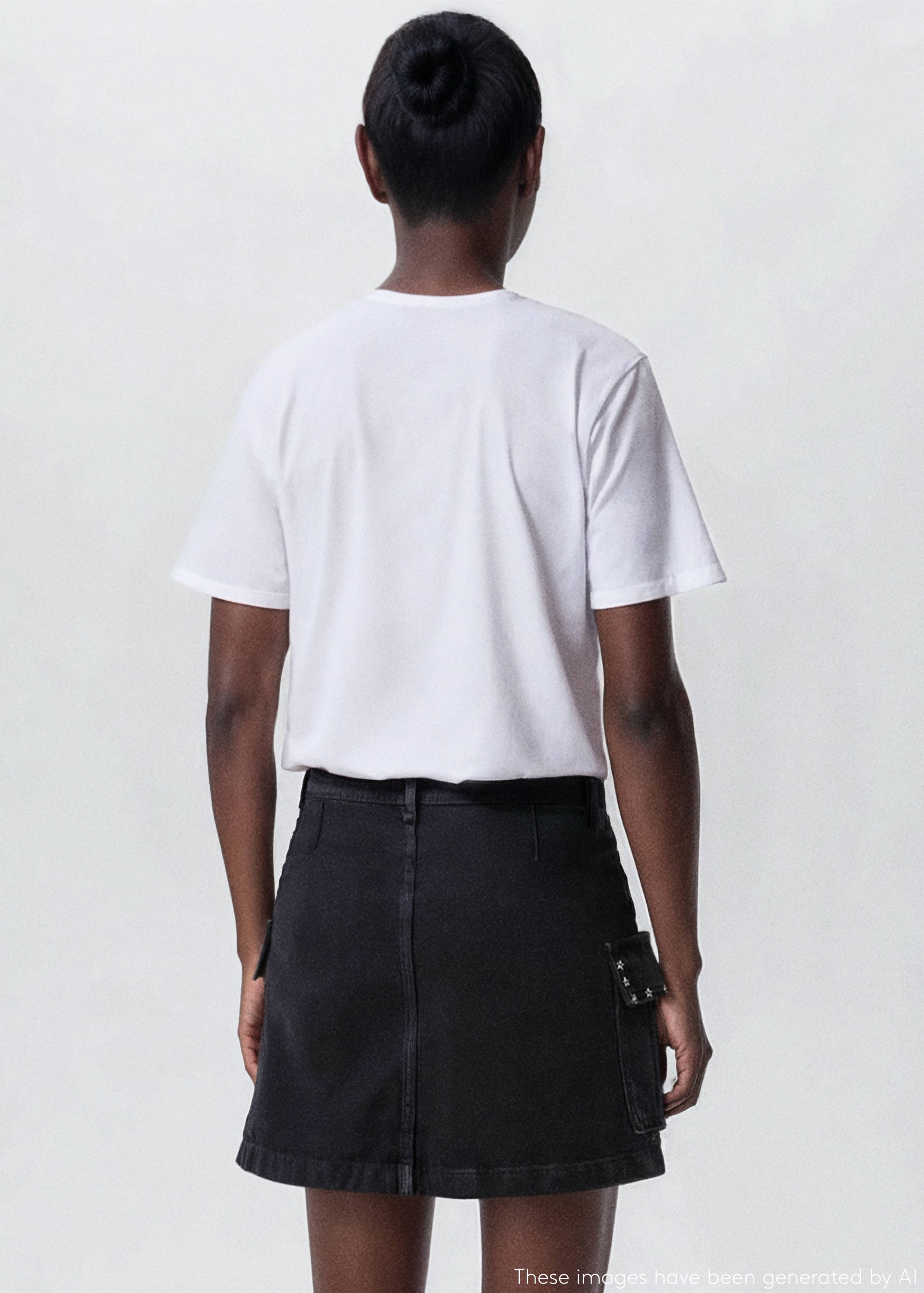 Falda cargo tachas estrellas - Reverso del artículo