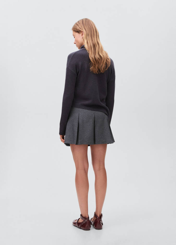 Pleated skirt trousers — Grey