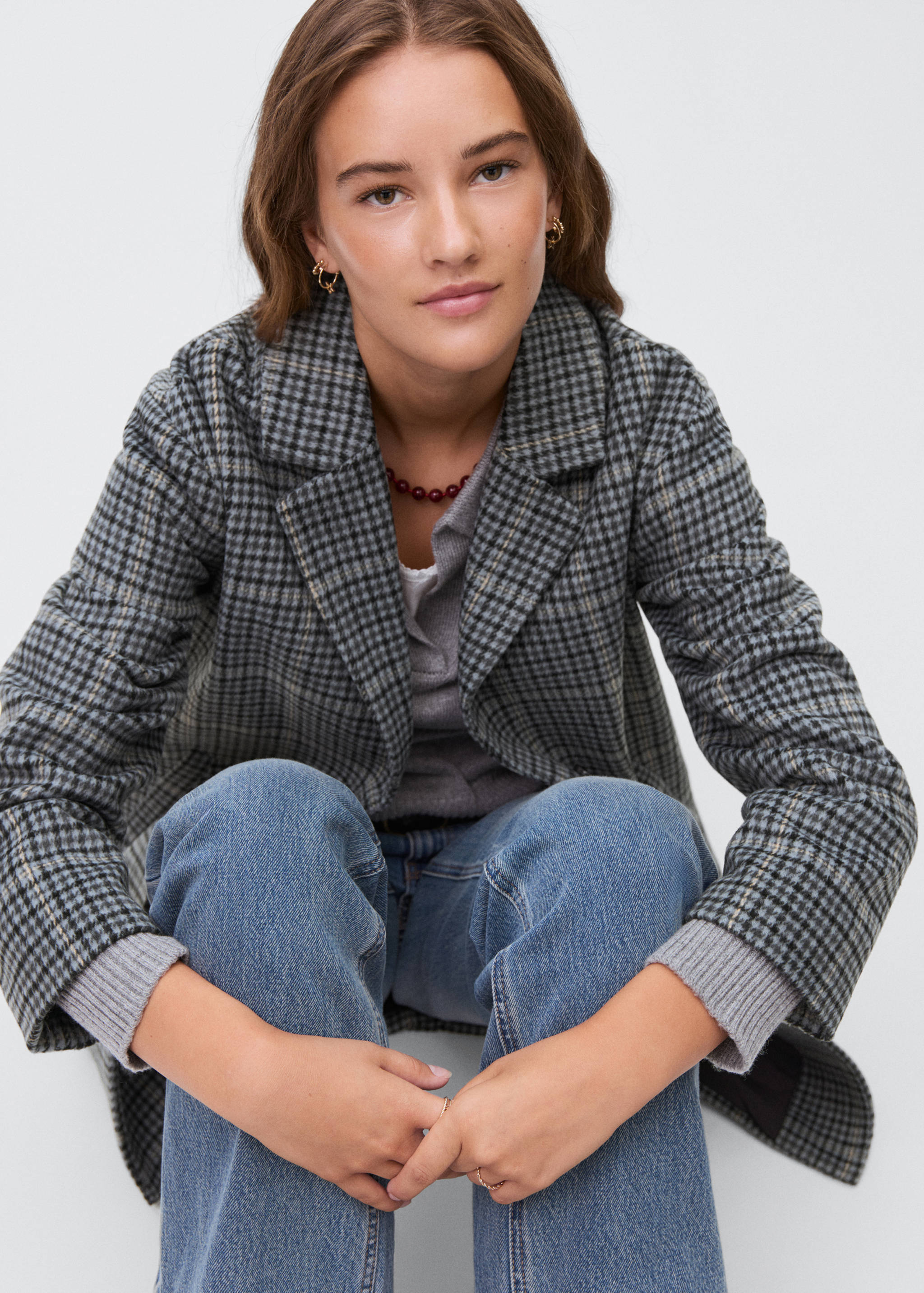 Kockás hosszú kabát - A termék adatai 2