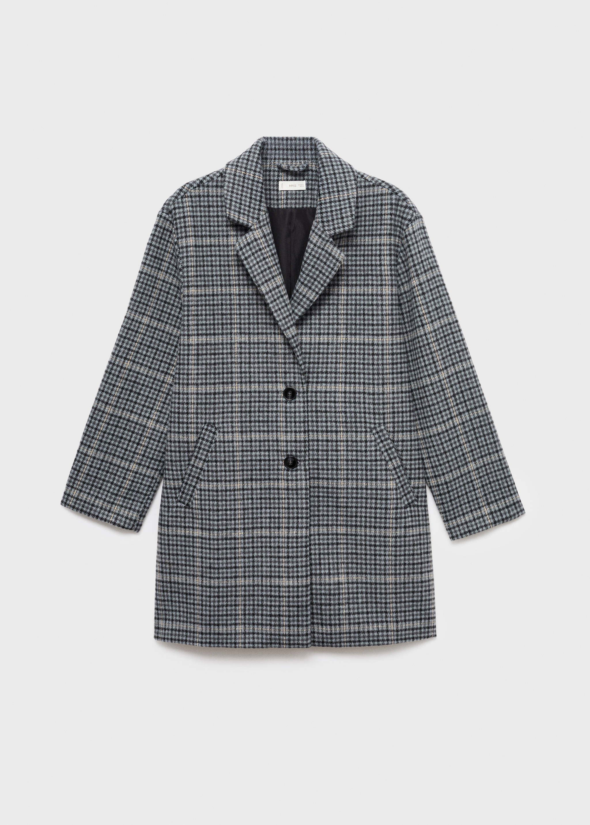 Kockás hosszú kabát - Termék modell nélkül