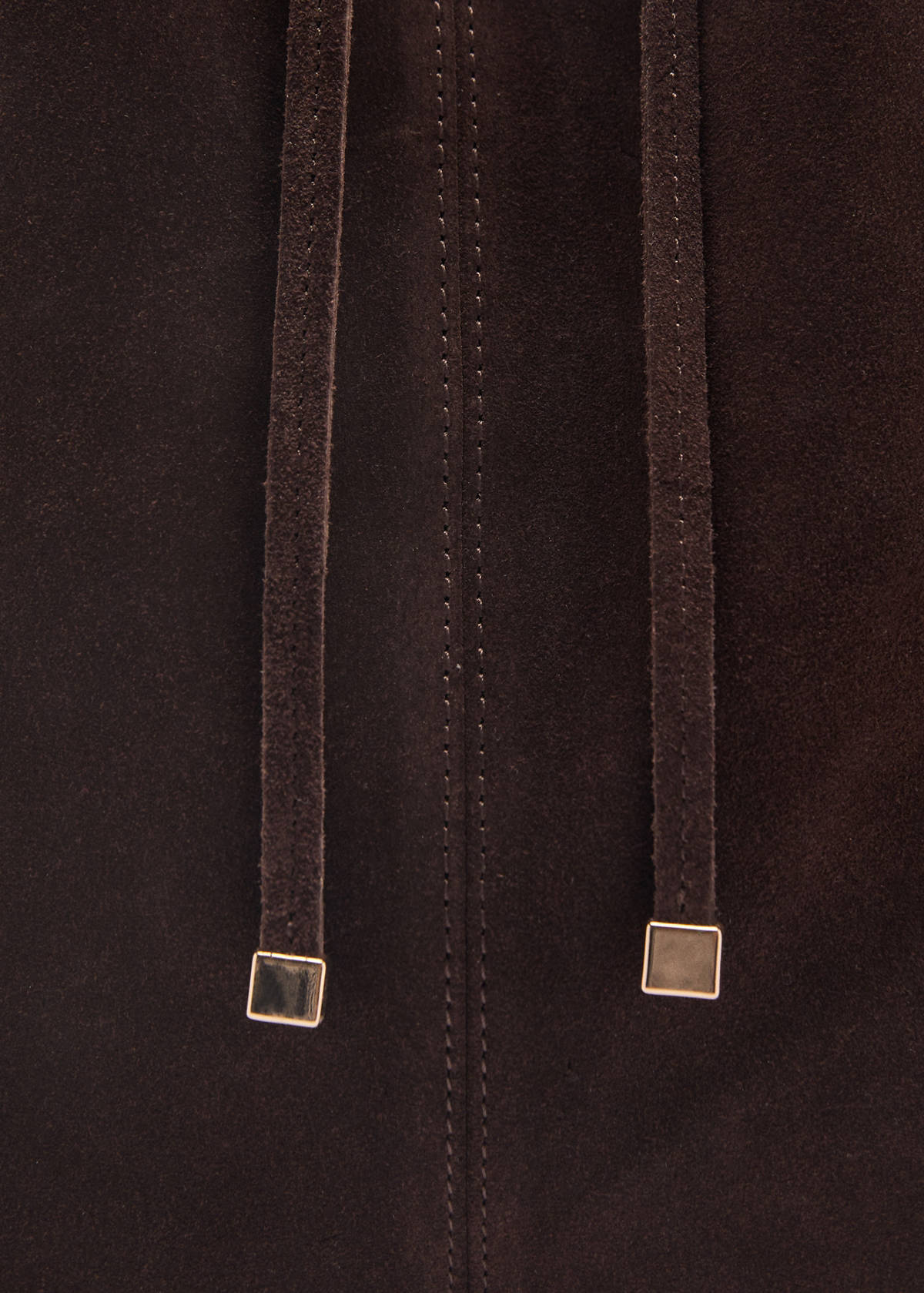 Suede shopper bag — Chocolate