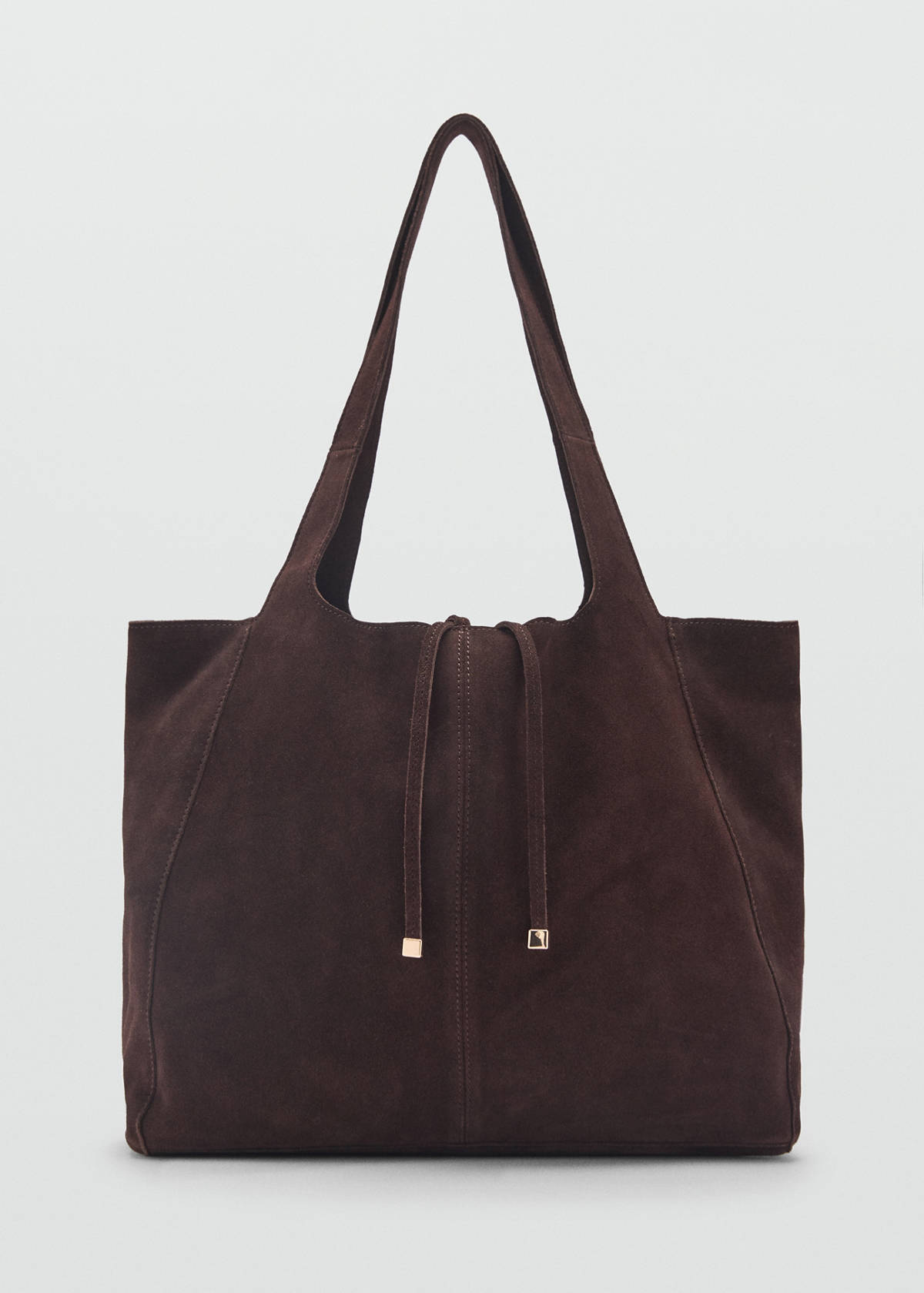 Suede shopper bag — Chocolate