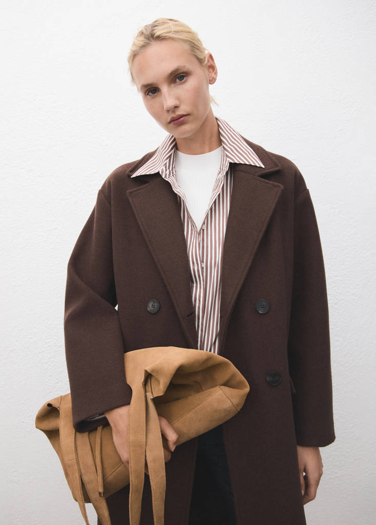 Suede shopper bag — Leather