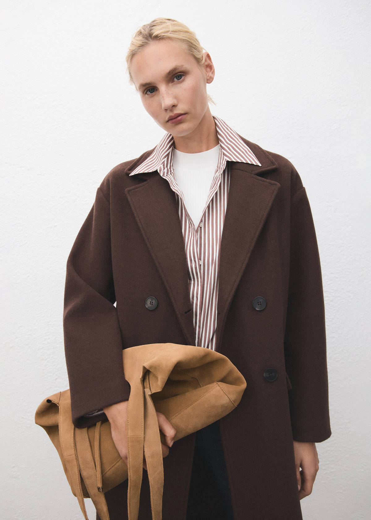 Suede shopper bag — Leather