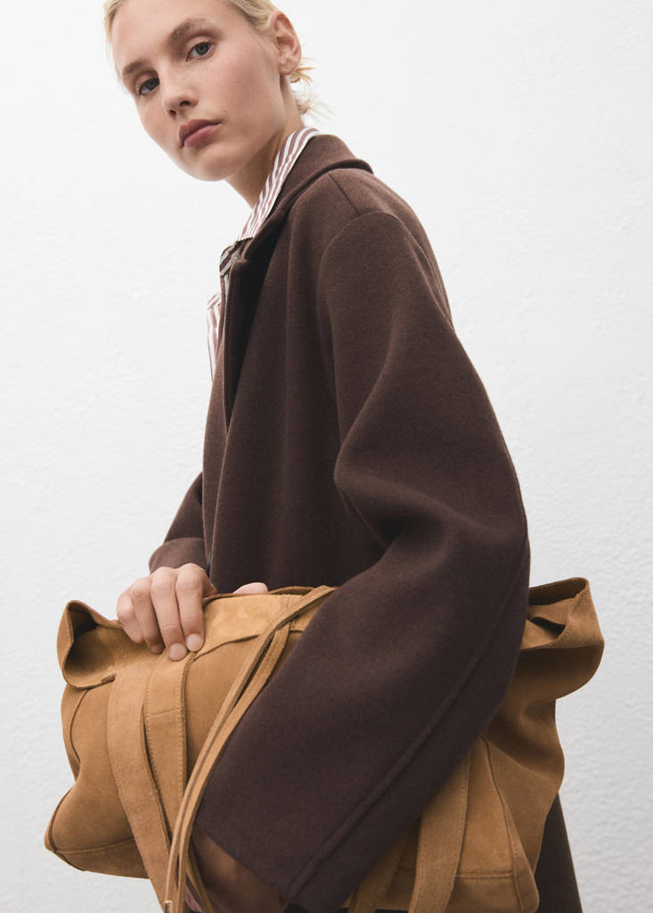 Suede shopper bag — Leather