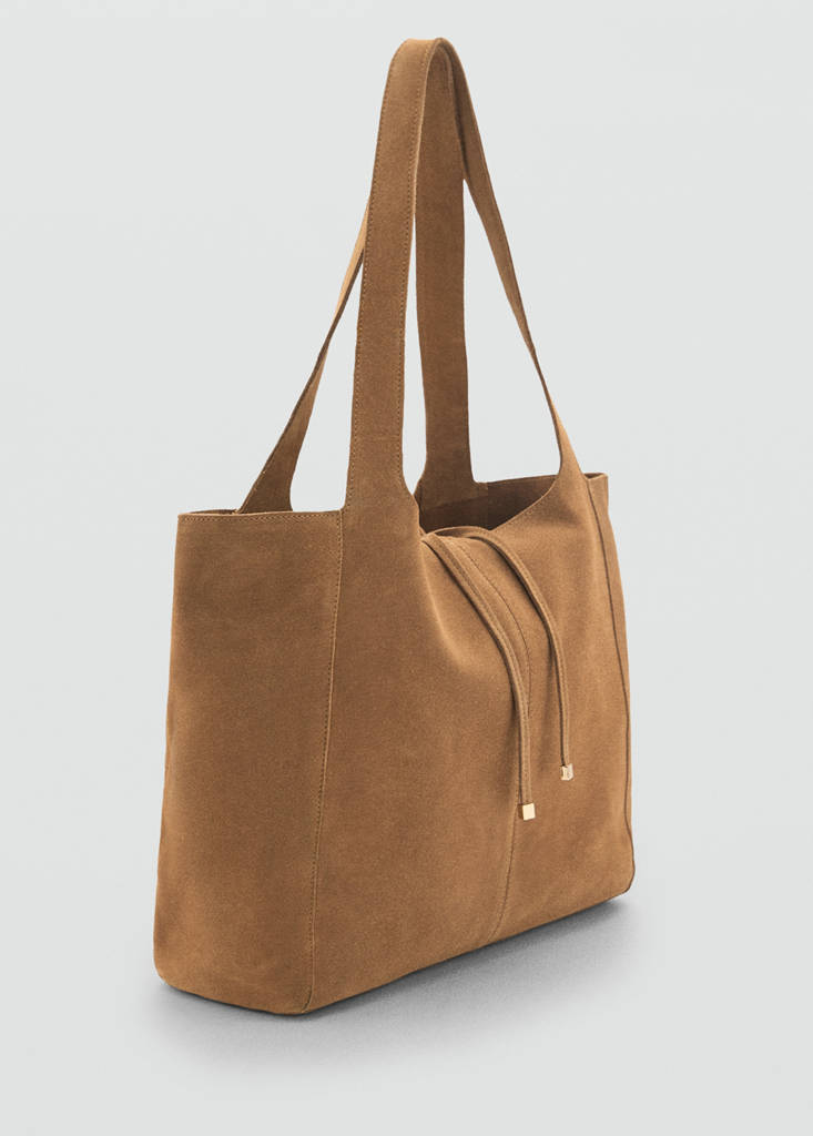 Suede shopper bag — Leather