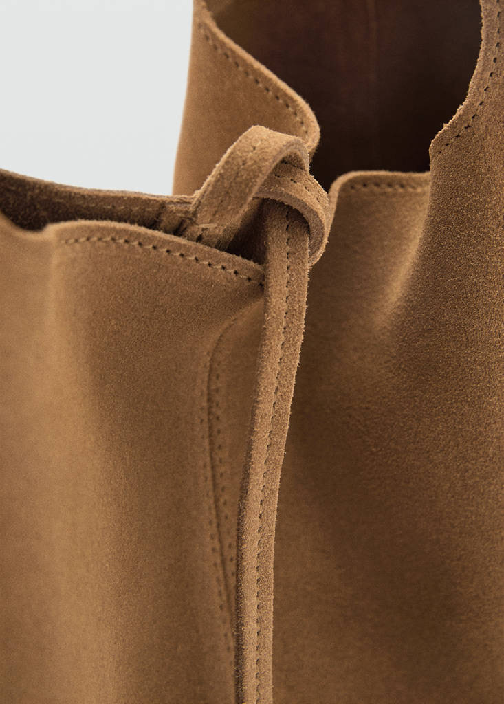 Suede shopper bag — Leather
