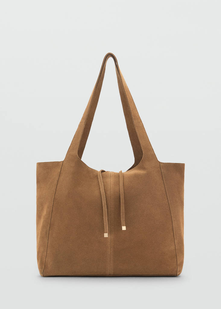 Suede shopper bag — Leather