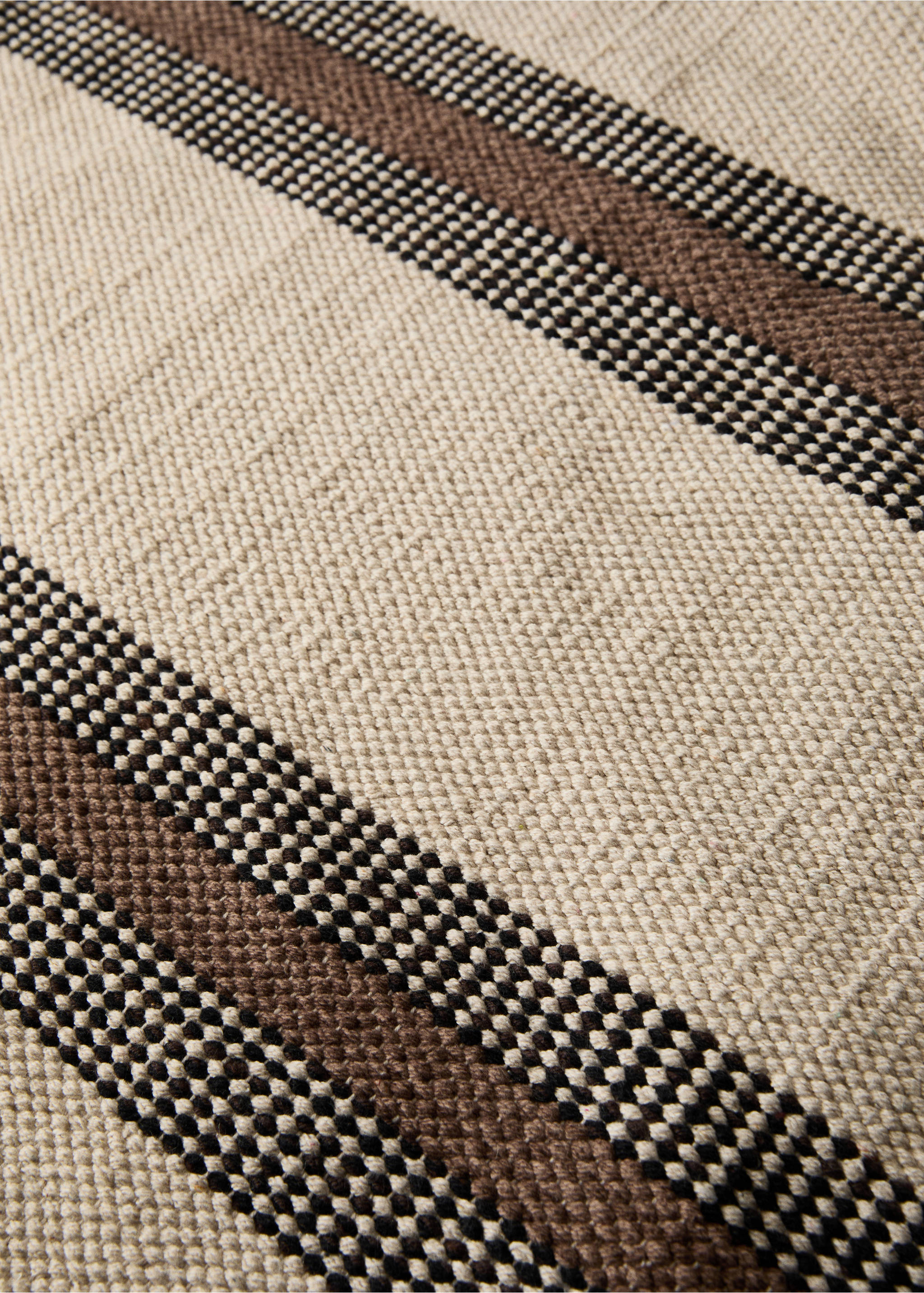 Бавовняний килим у смужку - Детальніше про товар 1, Пісочний. Ref: 17084784-00.