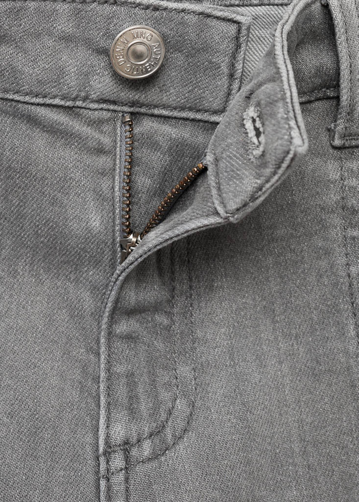 Low-waist jeans with star detail — Denim Grey