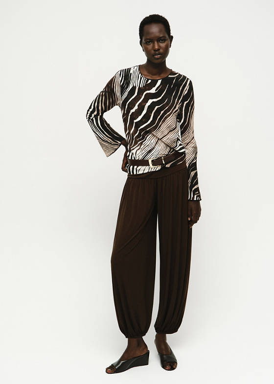 Zebra desenli bluz
