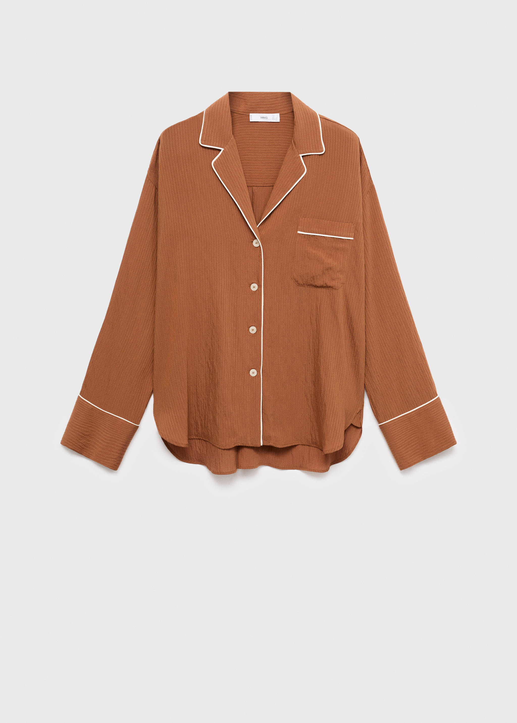 Camisa com textura e vivos em contraste - Artigo sem modelo