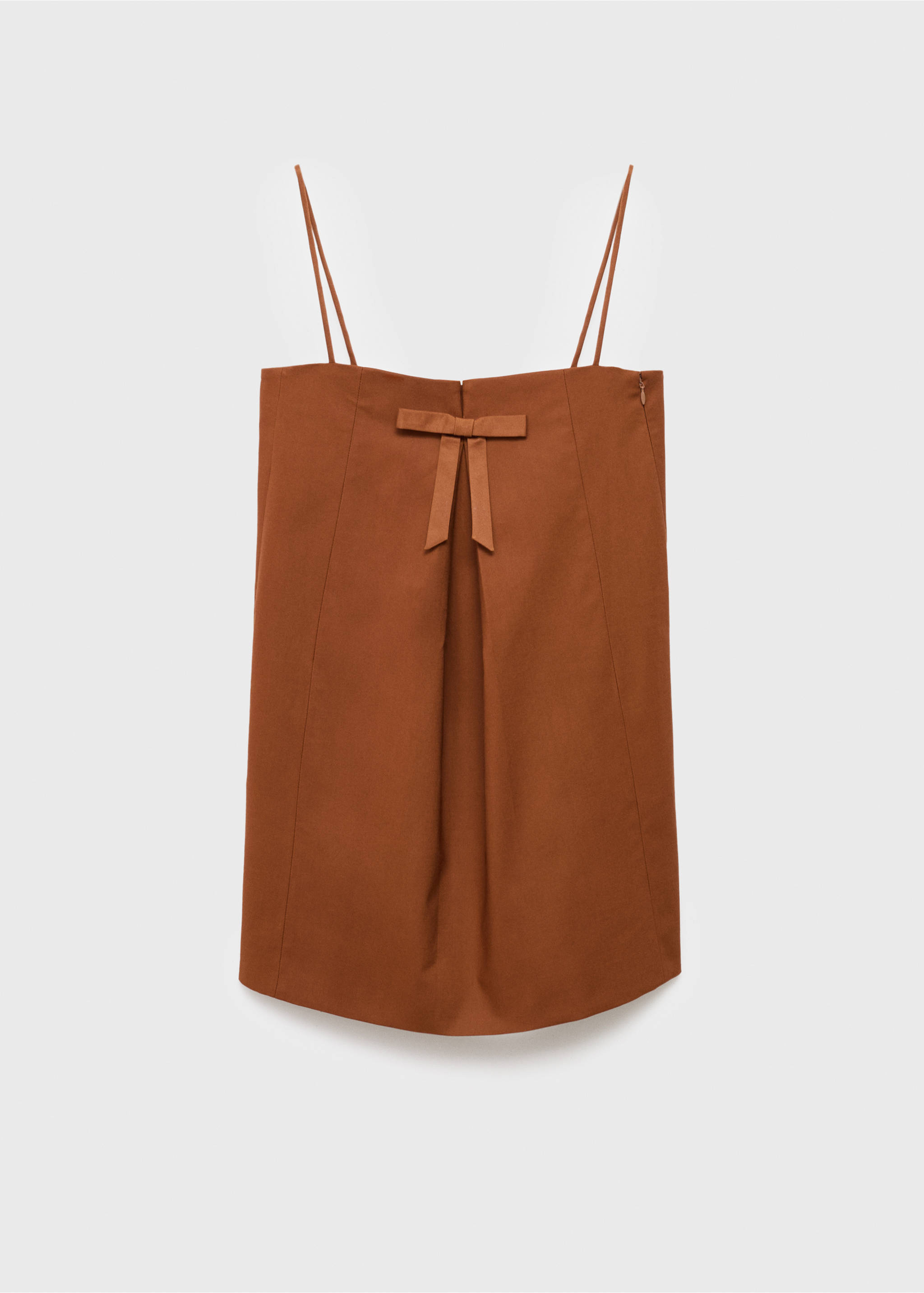 Vestido escote lazo - Artículo sin modelo, Marrón medio. Ref: 17084790-00.