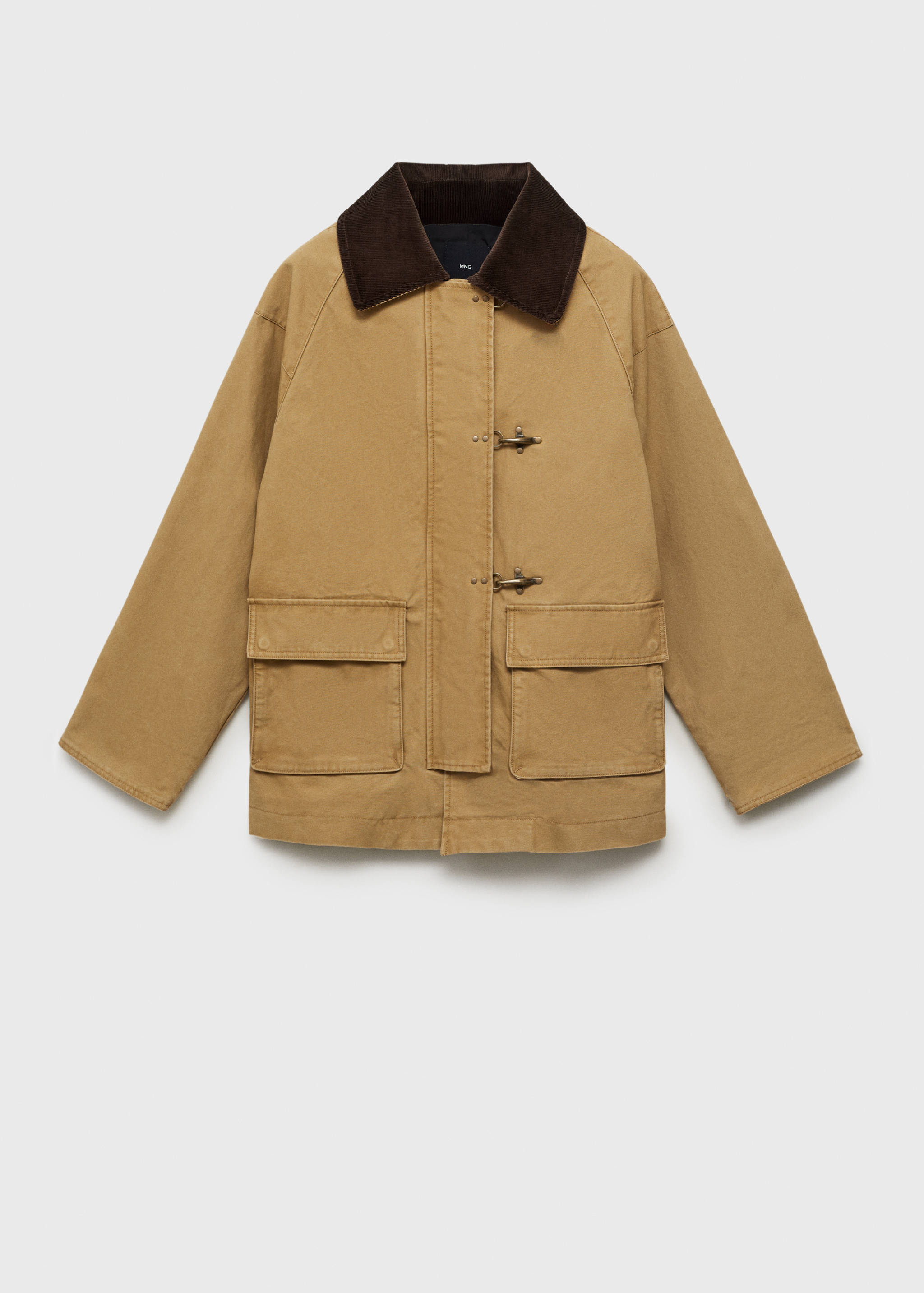 Parka oversize cuello contraste - Artículo sin modelo