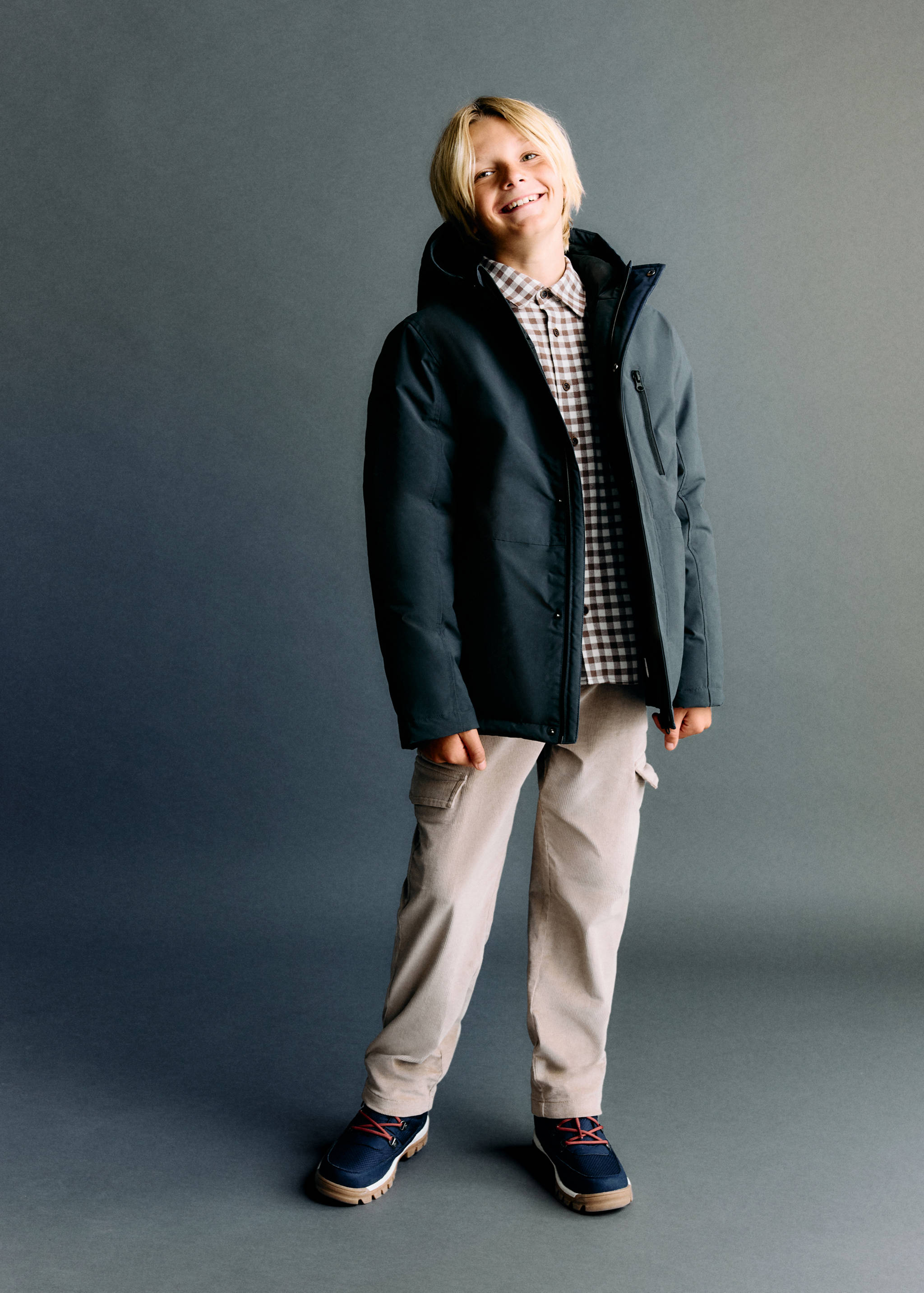 Anorak matelassé à poches - Plan général